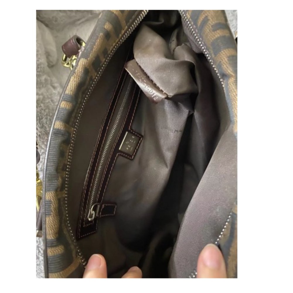fendi Vintage Handle Zucca Canvas Shoulder Bag - Picture 10 of 11